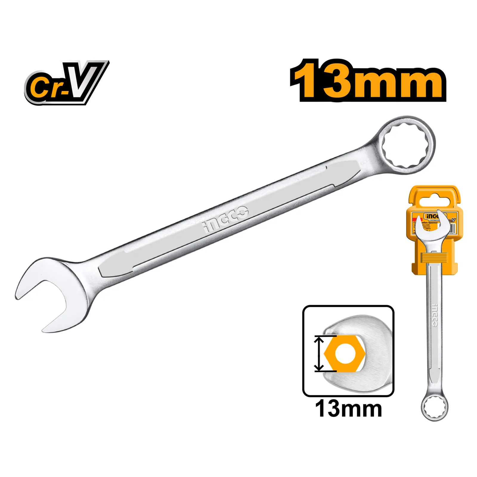 Ключ комбинированный 13 мм INDUSTRIAL INGCO HCSPA131