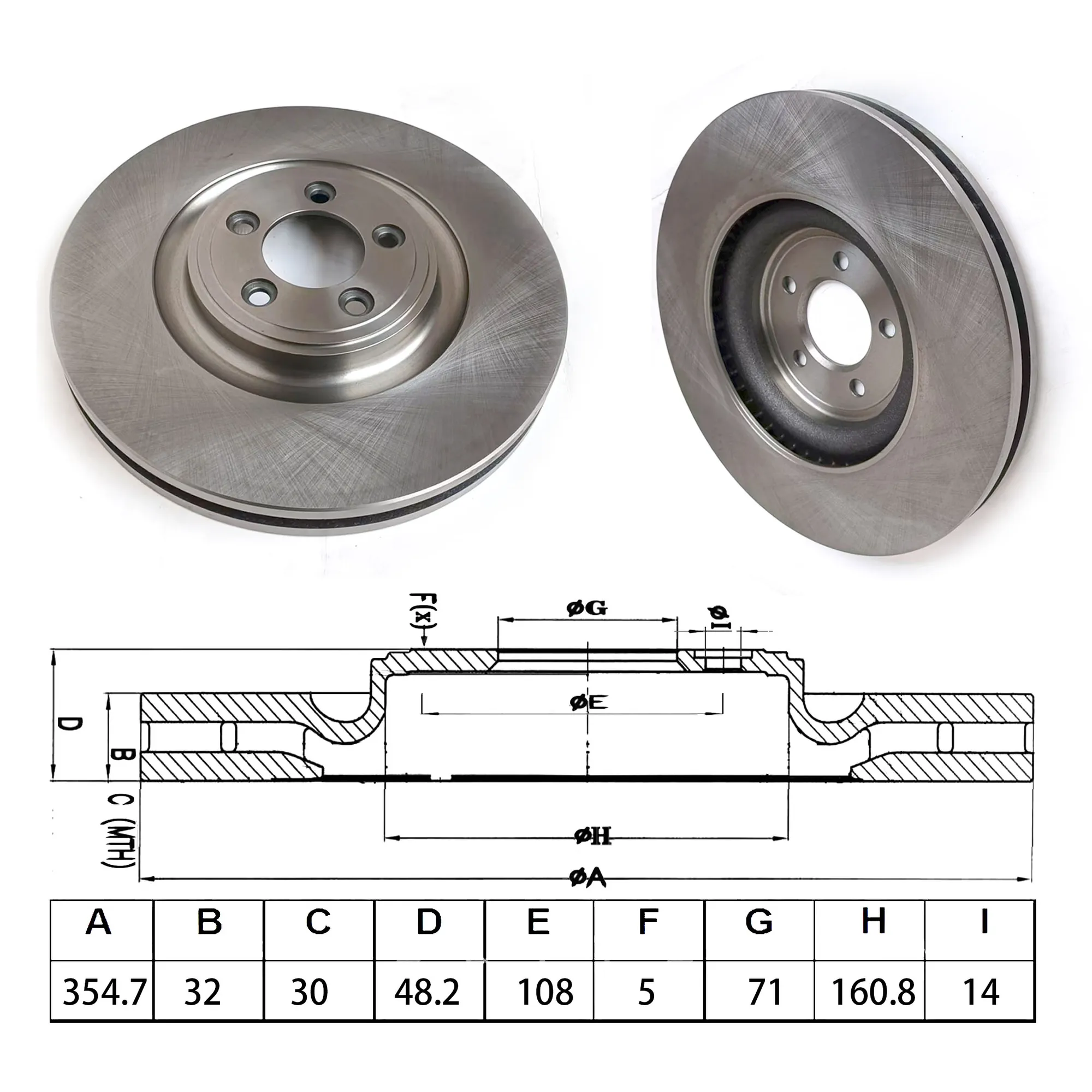 Диск тормозной передний вентилируемый JAGUAR F-TYPE 12->/XF 08->/XJ 09->/XK 06-> BLITZ BS0608