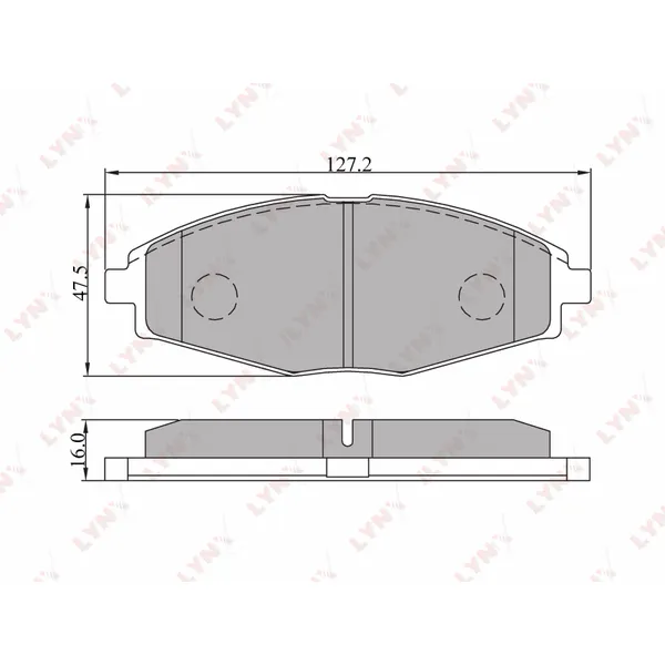 Колодки передние LYNXauto BD-1801