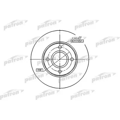 Диск тормозной передний FORD: FIESTA IV 95-02, FIESTA V 01-, FIESTA PATRON PBD4036