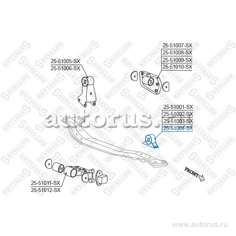 Подушка ДВС пер.Hyundai Accent DOHC 96- STELLOX 2551004_SX