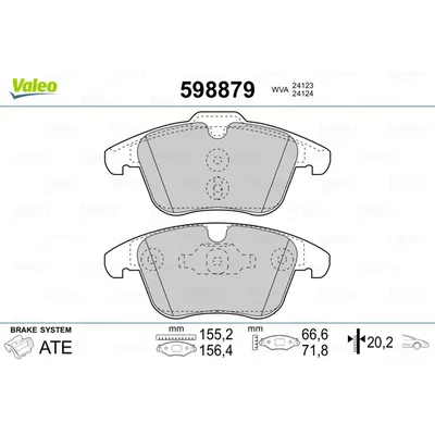 Колодки тормозные ford mondeo 07s-max 06volvo s80 06xc70v70 07 передние