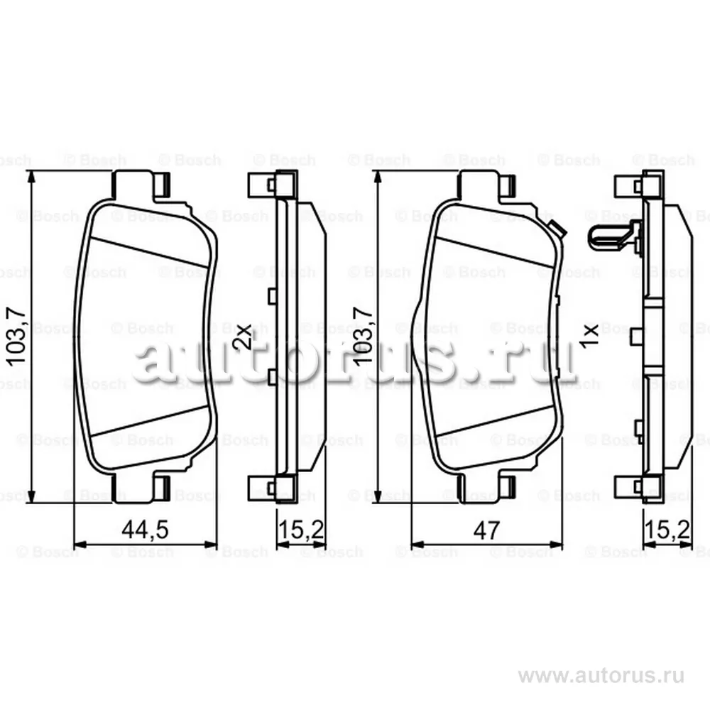 Колодки задние BOSCH 0 986 494 816