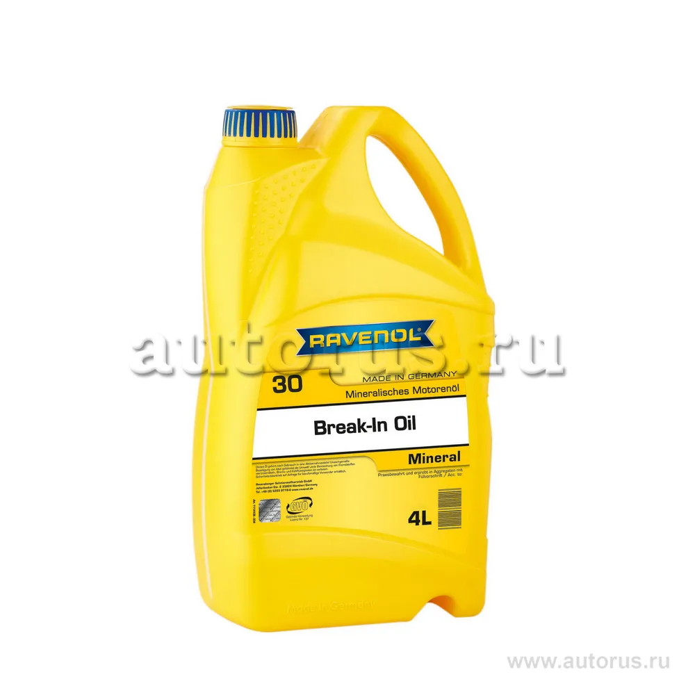 Обкаточное масло RAVENOL Break-In Oil SAE 30 (4л) 1114105-004 (4014835849266)