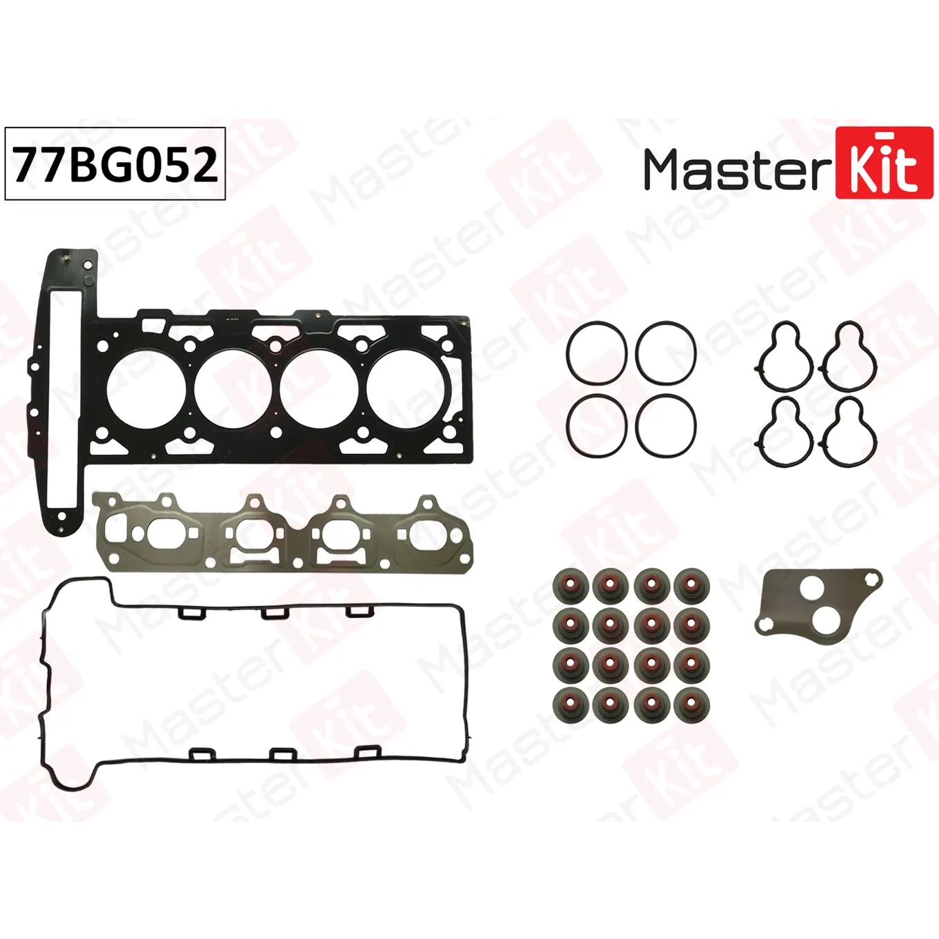 Верхний комплект прокладок ГБЦ Opel Astra,Vectra 2.2 16V Z22SE 00- MASTERKIT 77BG052