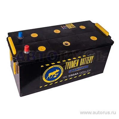 Аккумулятор TYUMEN BATTERY STANDARD 190 А/ч R+(4) 518x228x236 B EN 1300 А