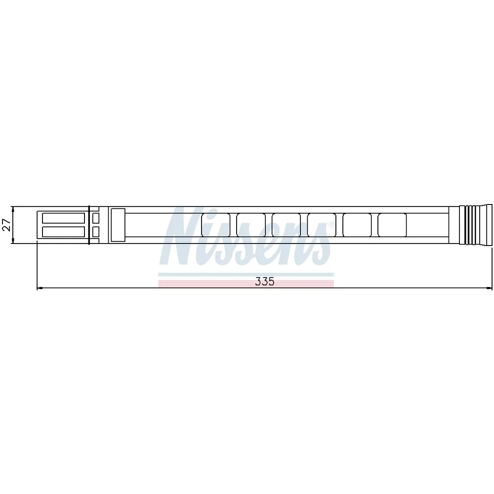 Осушитель кондиционера BMW 1 (E81) 116 D/118 D/120 D/123 D 04-12, 1 (E87) 118 D/120 D/123 D 03-12, 1 NISSENS 95387