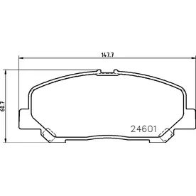 Колодки дисковые передние TOYOTA PREVIA 2.4 3.5 05 NISSHINBO NP1113
