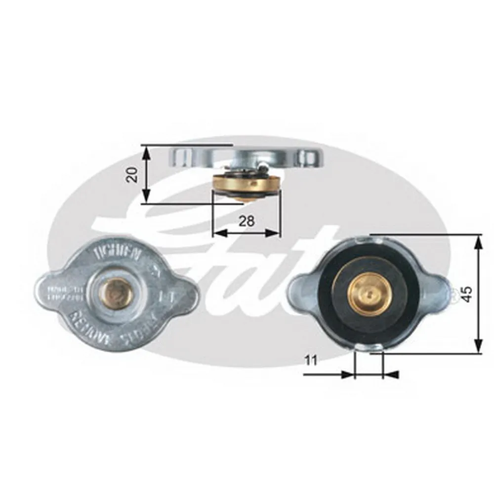 Крышка радиатора (1,1Атм) MAZDA GATES RC133