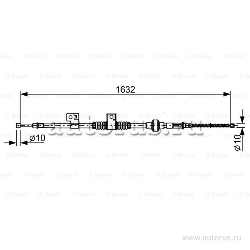 Трос ручного тормоза BOSCH 1987482519