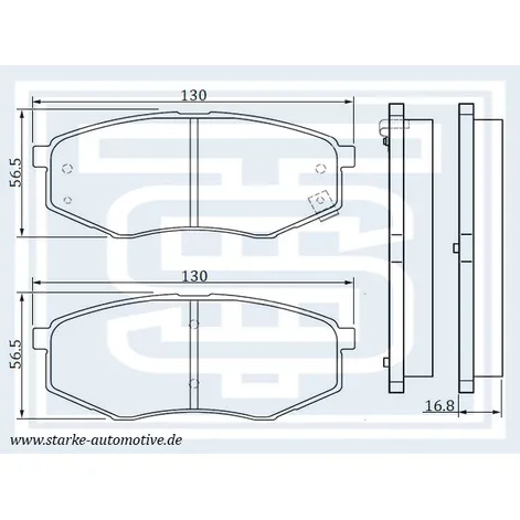 Колодки тормозные KIA SOUL II передние STARKE 178523
