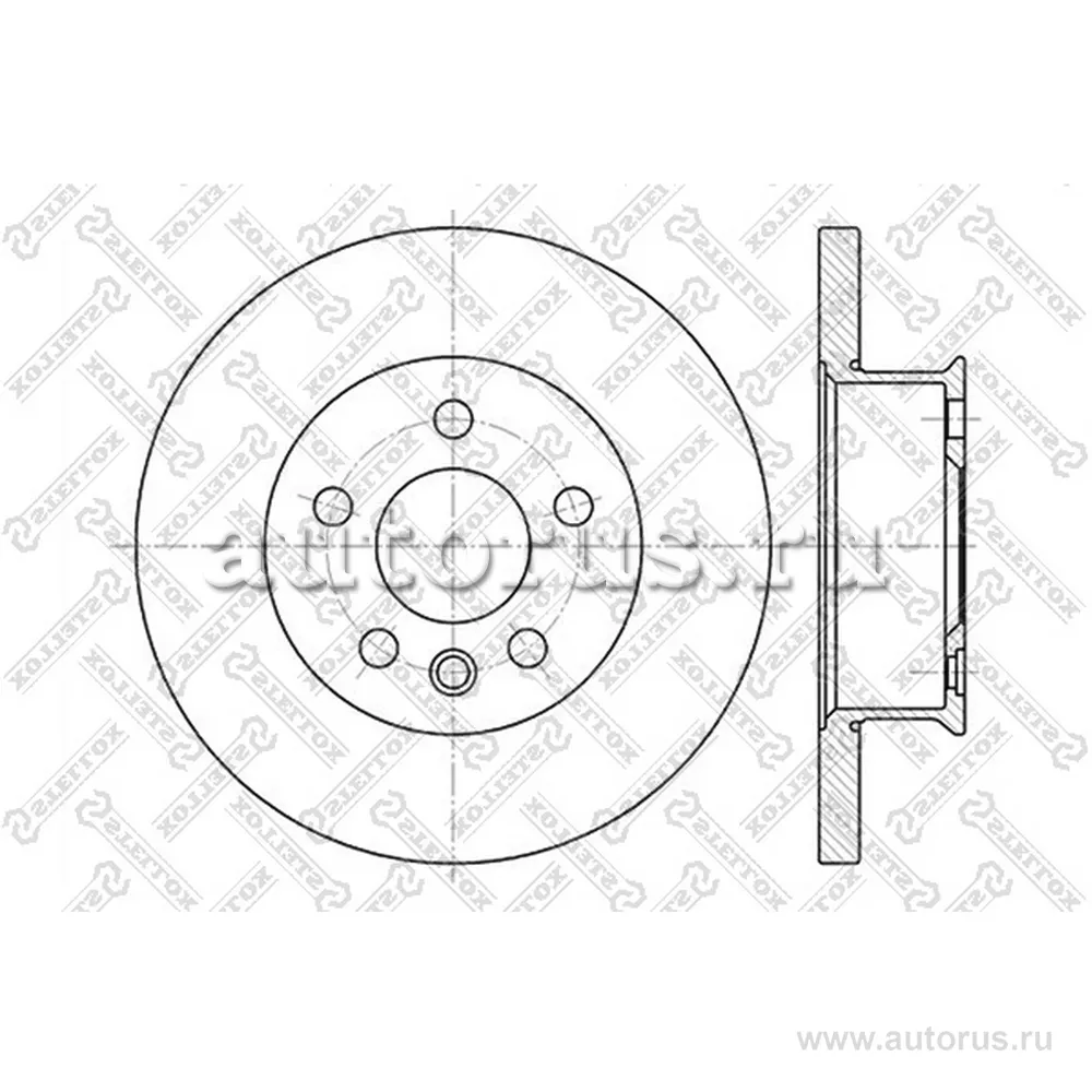 Диск тормозной передний VW T4 90-96 STELLOX 60204746_SX