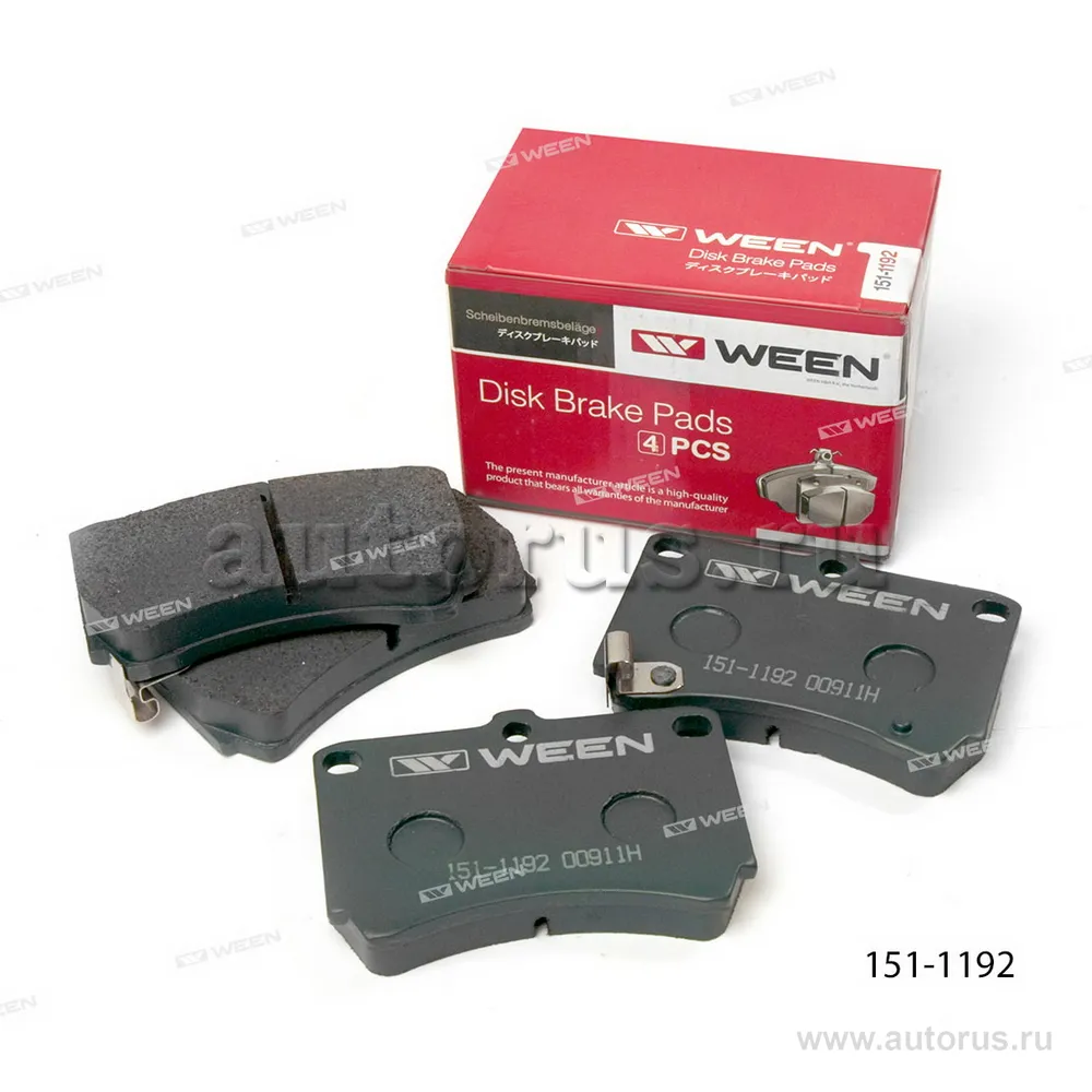 Тормозные колодки дисковые передние KIA Rio (DC), MAZDA 121, 323 WEEN 151-1192