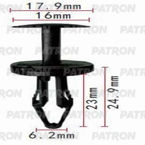 Клипса пластмассовая GM,FORD применяемость: обшивка салона PATRON P371140