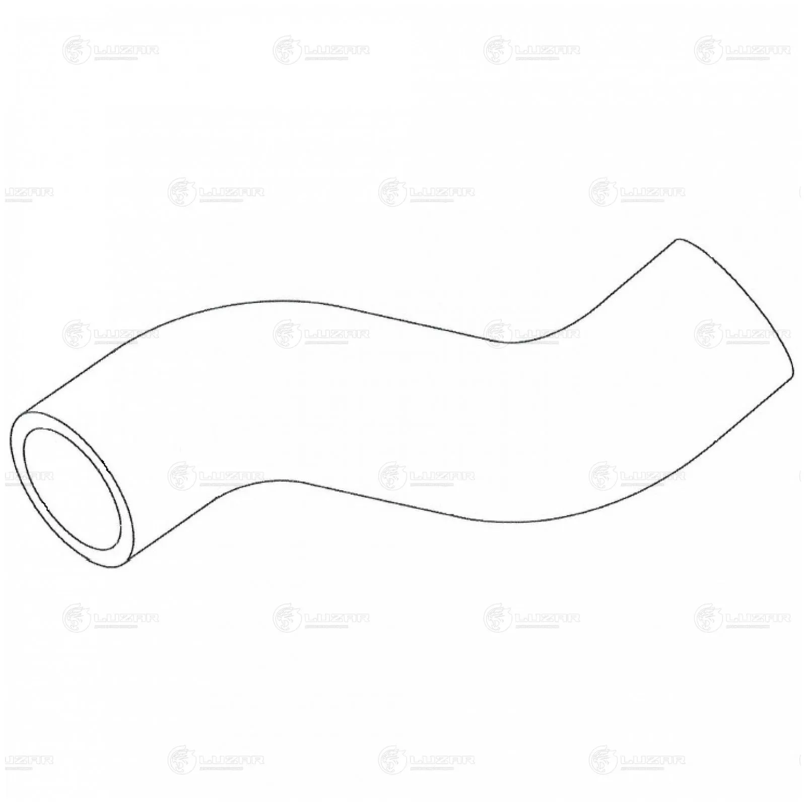 Патрубок охл. для а/м Daewoo Nexia (94-)/Chevrolet Lanos (97-) [DOHC/SOHC] к помпе (EPDM,1шт.) LUZAR LPK 05514