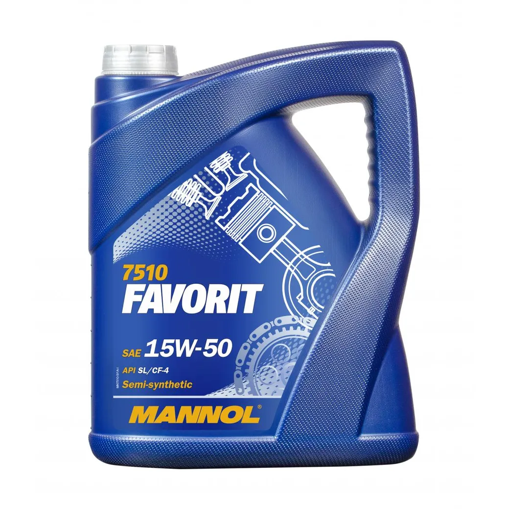 Масло моторное MANNOL Favorit 15W-50 полусинтетическое 5 л 1135