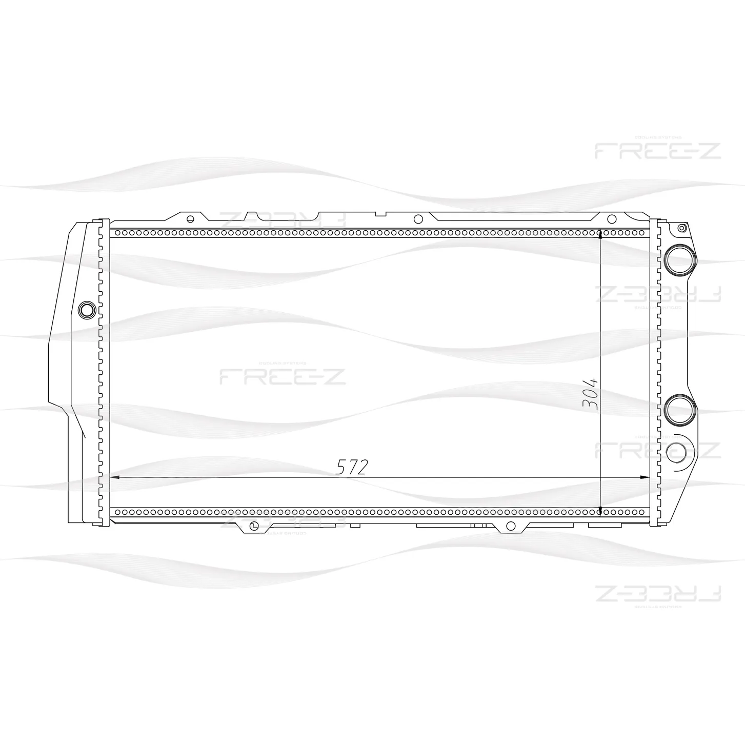 Радиатор охлаждения AUDI 100/200 77-> FREE-Z KK0110