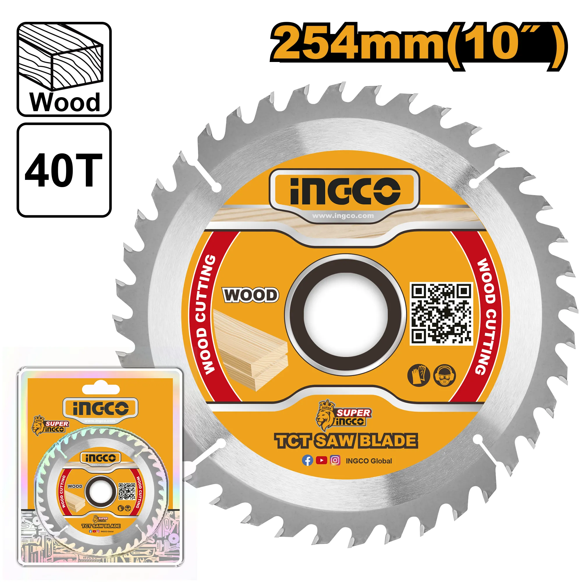 Диск пильный TCT 254 мм INGCO TSB125425