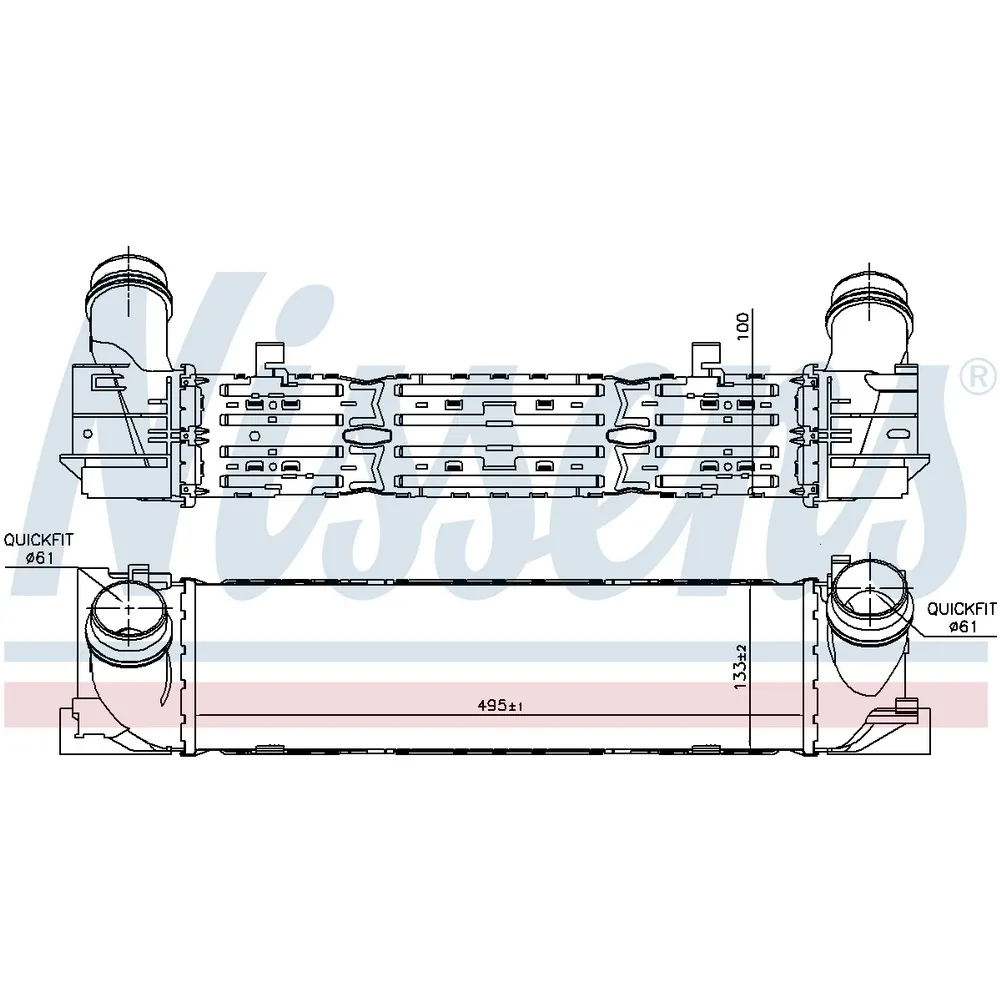 Радиатор воздуха (интеркулер) NISSENS 96450