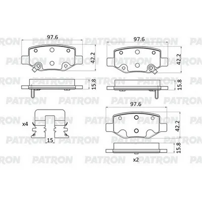 Колодки тормозные дисковые зад GEELY Coolray 20- PATRON PBP271