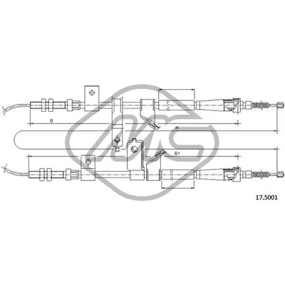 Трос ручника SUZ ALTO ALL DX/SX R /LH Metalcaucho 83354