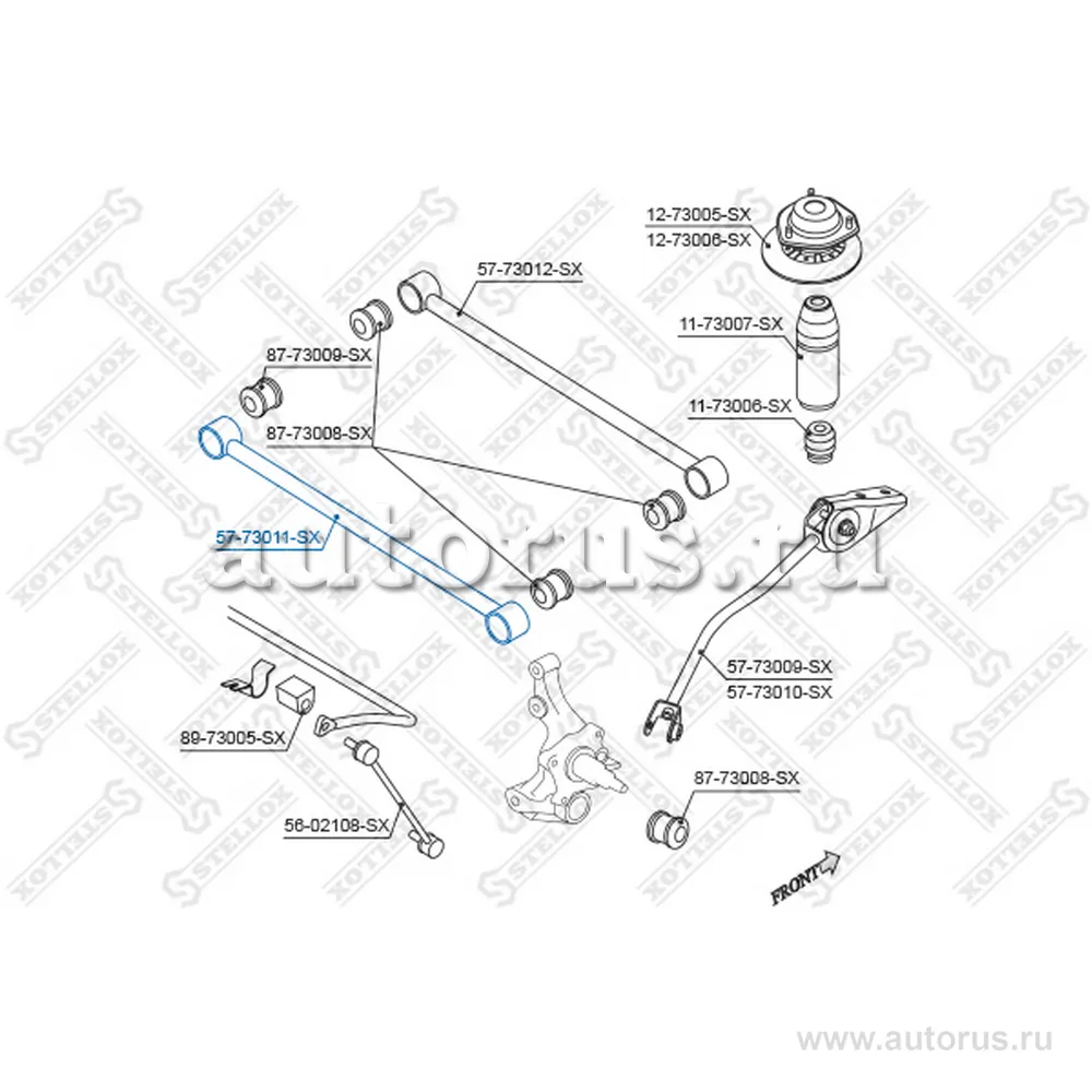 Рычаг зад. подв. зад. л.+п. Daewoo Nubi STELLOX 5773011_SX
