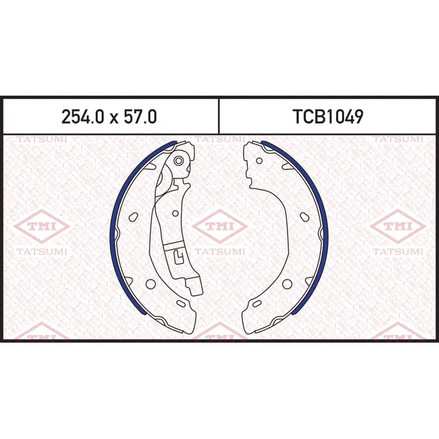 Колодки тормозные барабанные CITROEN Jumper 94->FIAT Ducato 94->PEUGEOT Boxer 9 TATSUMI TCB1049