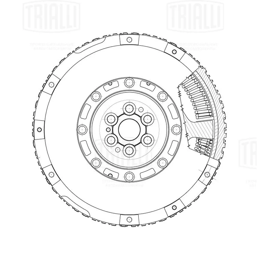 Маховик для а/м Haval H6 (16-) (дв. 4G15B) 1.5i (двухмасс.) TRIALLI FW 2703