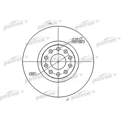 Диск тормозной передний AUDI: A6 94-97, A6 AVANT 94-97, A8 94-02 PATRON PBD7728