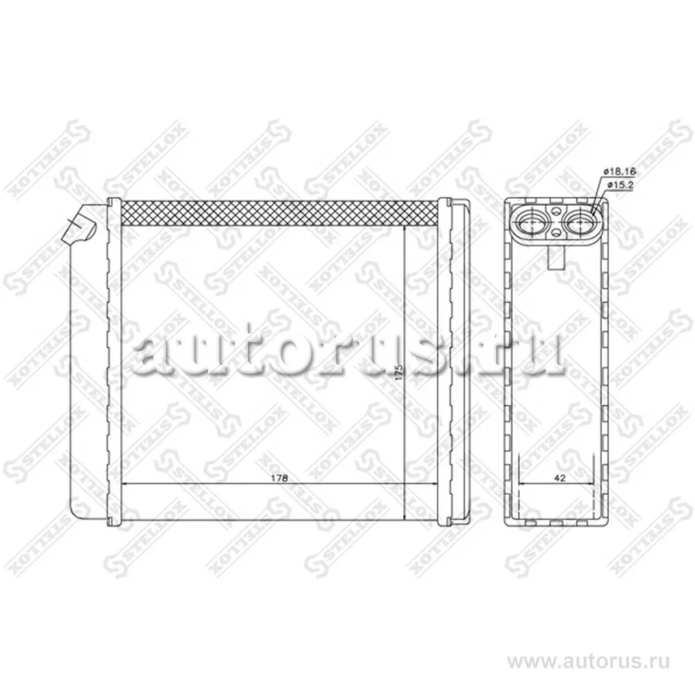 Радиатор печки Opel Vectra all 86-95 STELLOX 1035058_SX