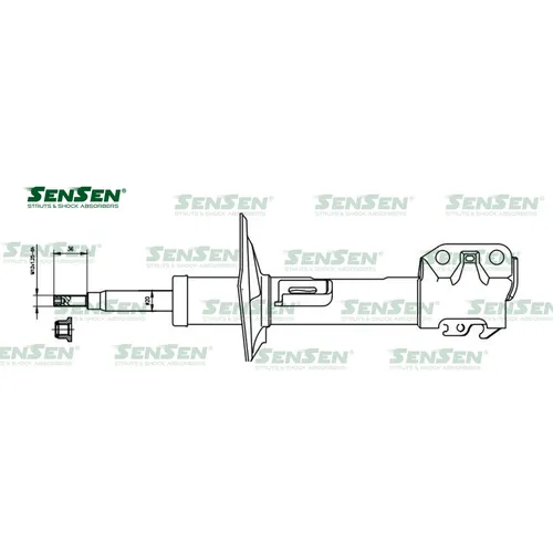 Аморт. перед. лев. газ Toyota YARIS/VITZ/VIOS SENSEN 42141446