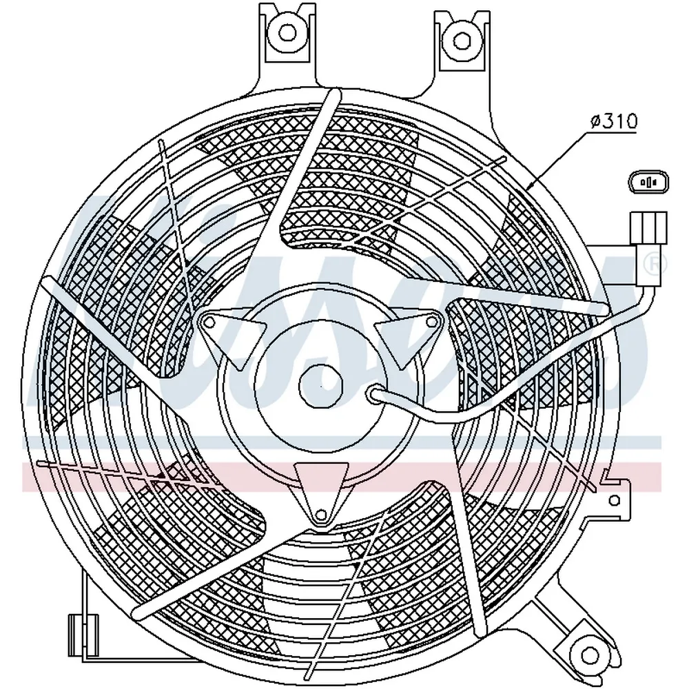 Моторчик и кожух вентилятора кондиционера для NISSENS NISSENS 85384