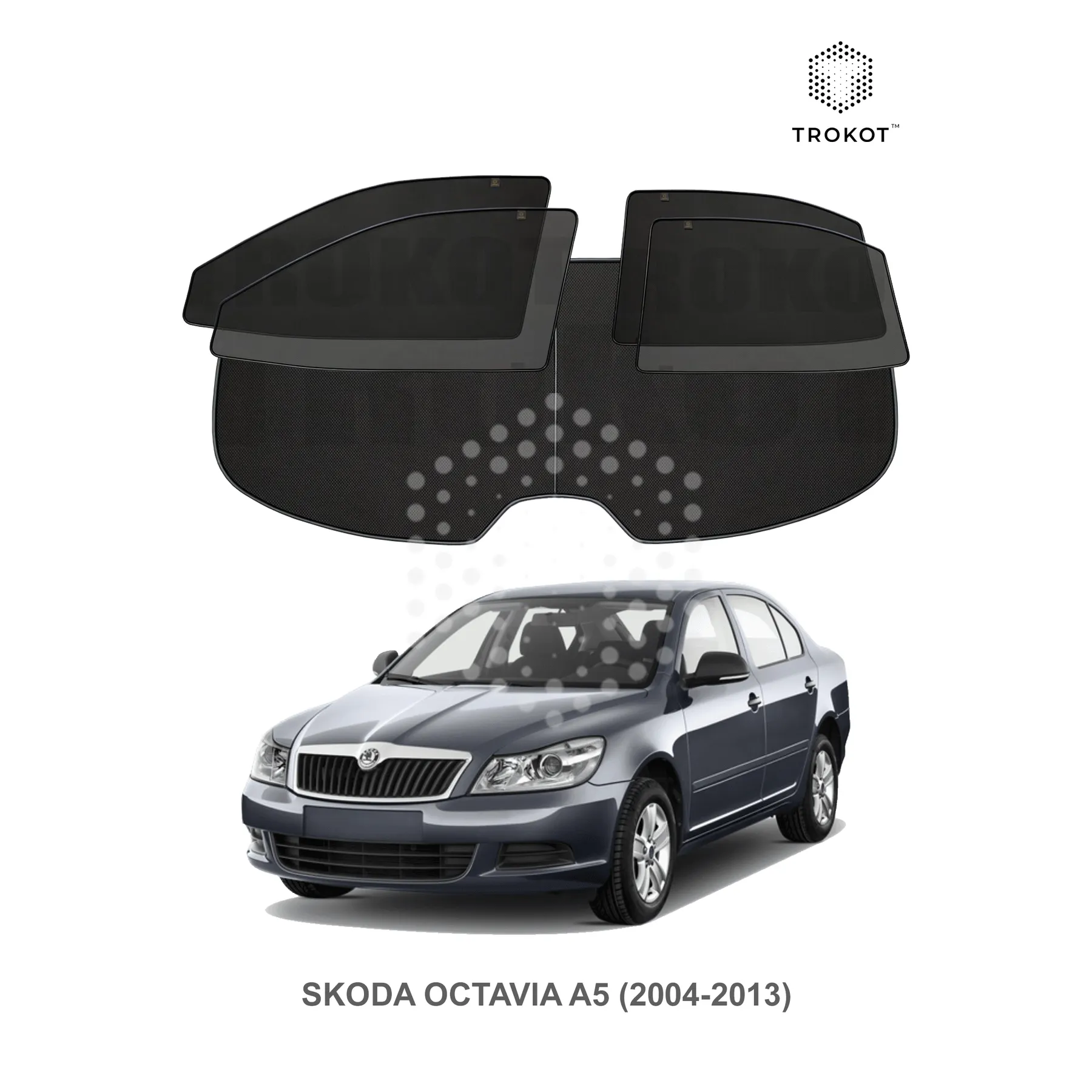Полный комплект из 5 экранов Skoda Octavia (2) (A5) (2004-2013) (без дворника)