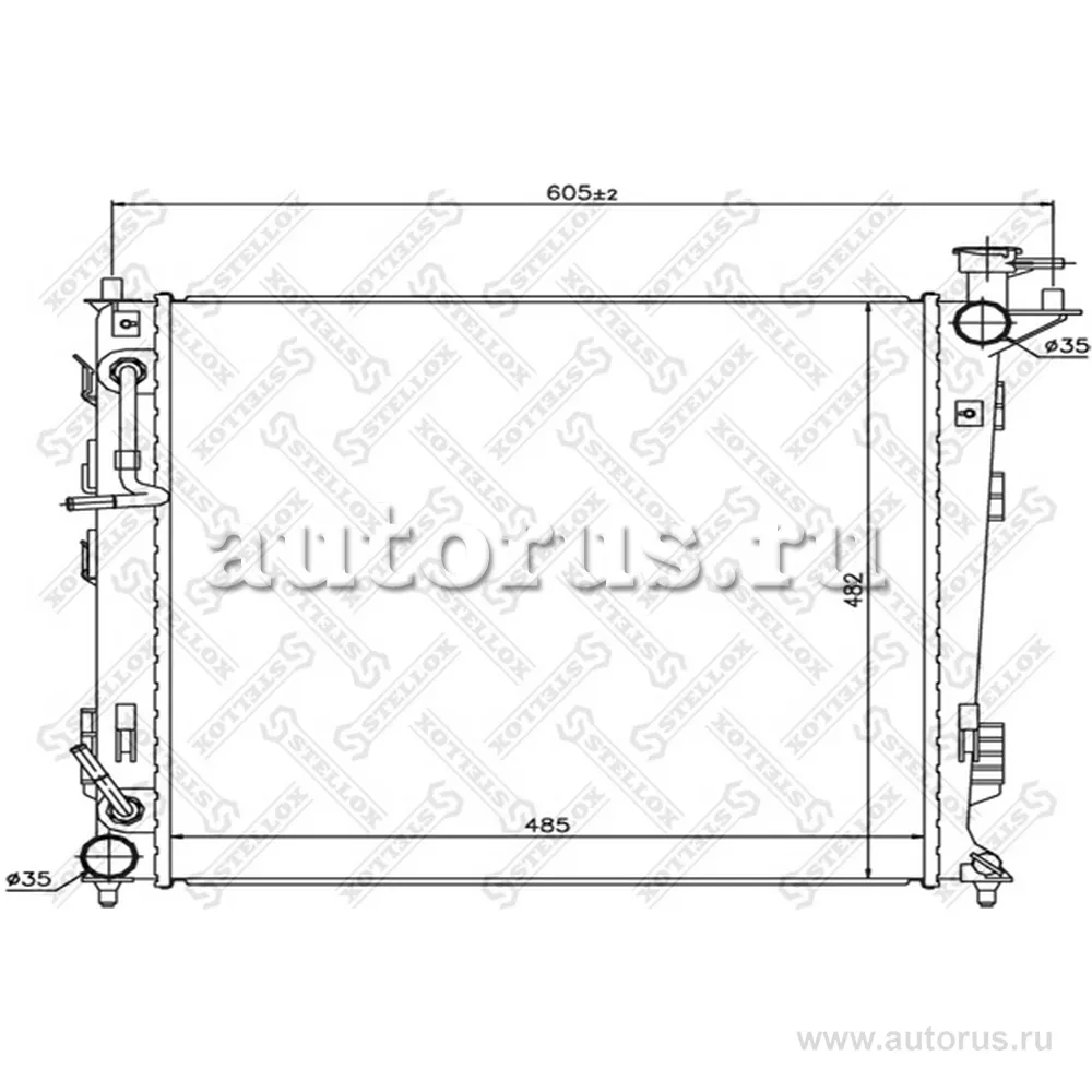Радиатор системы охлаждения акпп hyundai ix35, kia sportage 2.0crdi 10> STELLOX 10-26617-SX