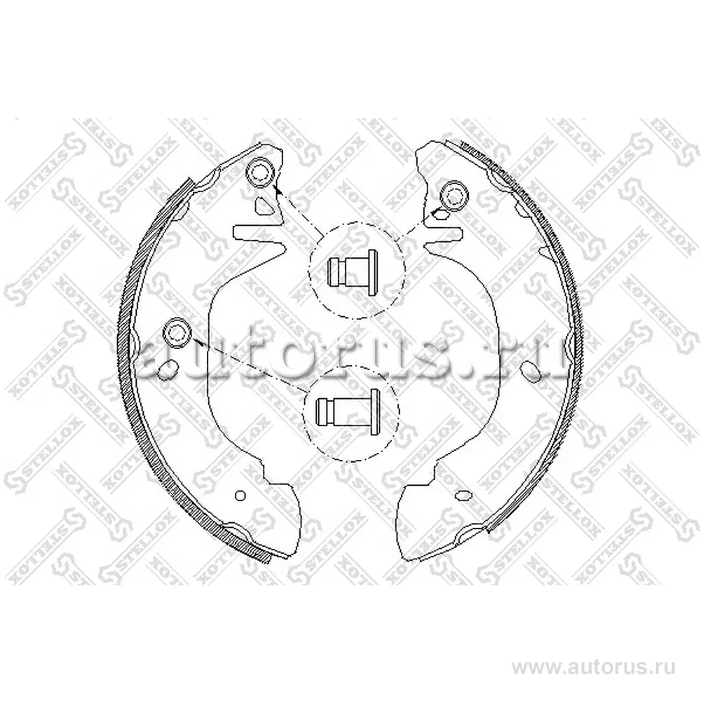Колодки барабанные Ford Transit 80-120 диск STELLOX 316 101-SX