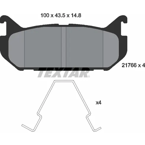 Колодки тормозные задние EUNOS FORD AUSTRALIA FORD USA MAZDA TEXTAR 2176603