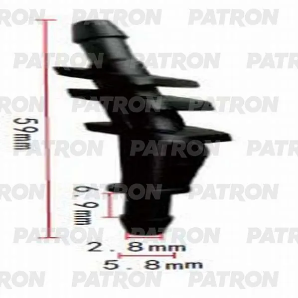 Соединитель трубки применяемость: два выхода 5,8мм PATRON P371064