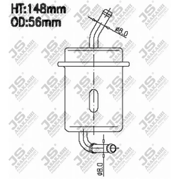 Фильтр топливныйKia Pride 1.3i 90 JS ASAKASHI FS9068