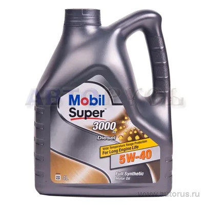 Масло моторное MOBIL Super 3000 X1 Diesel 5W-40 синтетическое 4 л 152572S