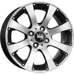 Диск литой R14 5.5J 4x98/58.5 ET25 КИК Аркада Алмаз черный 28334