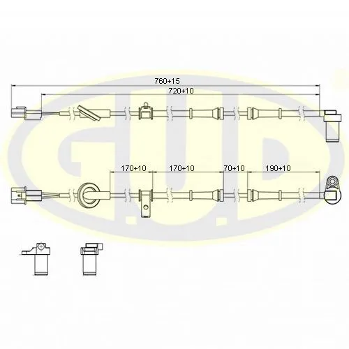 ДАТЧИК ABS ПЕРЕДН HYUNDAI GETZ ЛЕВ G.U.D gabs02129