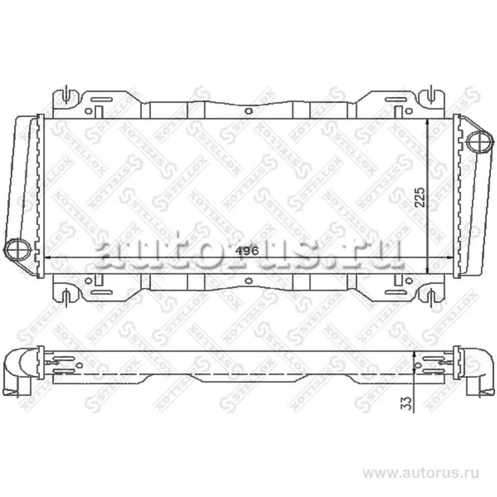 Радиатор Ford Fiesta 1.4-1.8D 89-95 STELLOX 1025802_SX