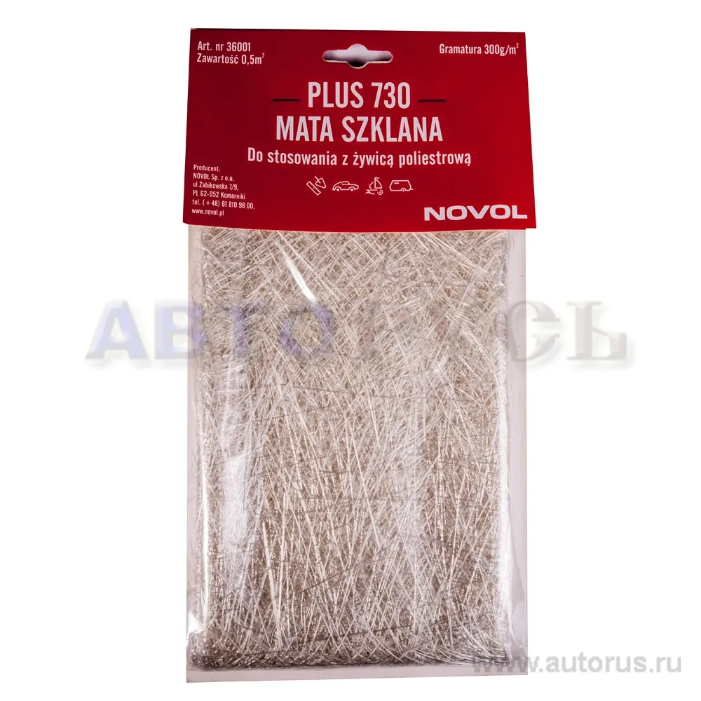 Стекломат 300 гр/кв.м. 0,5 кв.м. PLUS 730 Novol 36001
