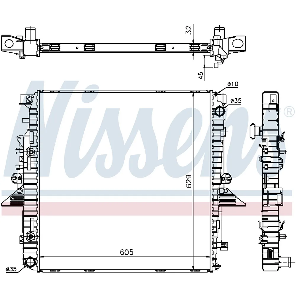 Радиатор LAND ROVER DISCOVERY III 4.0-4.4/4.4TD 04-