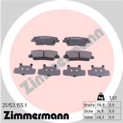 SBB KIA/Hyundai ZIMMERMANN 25153.155.1