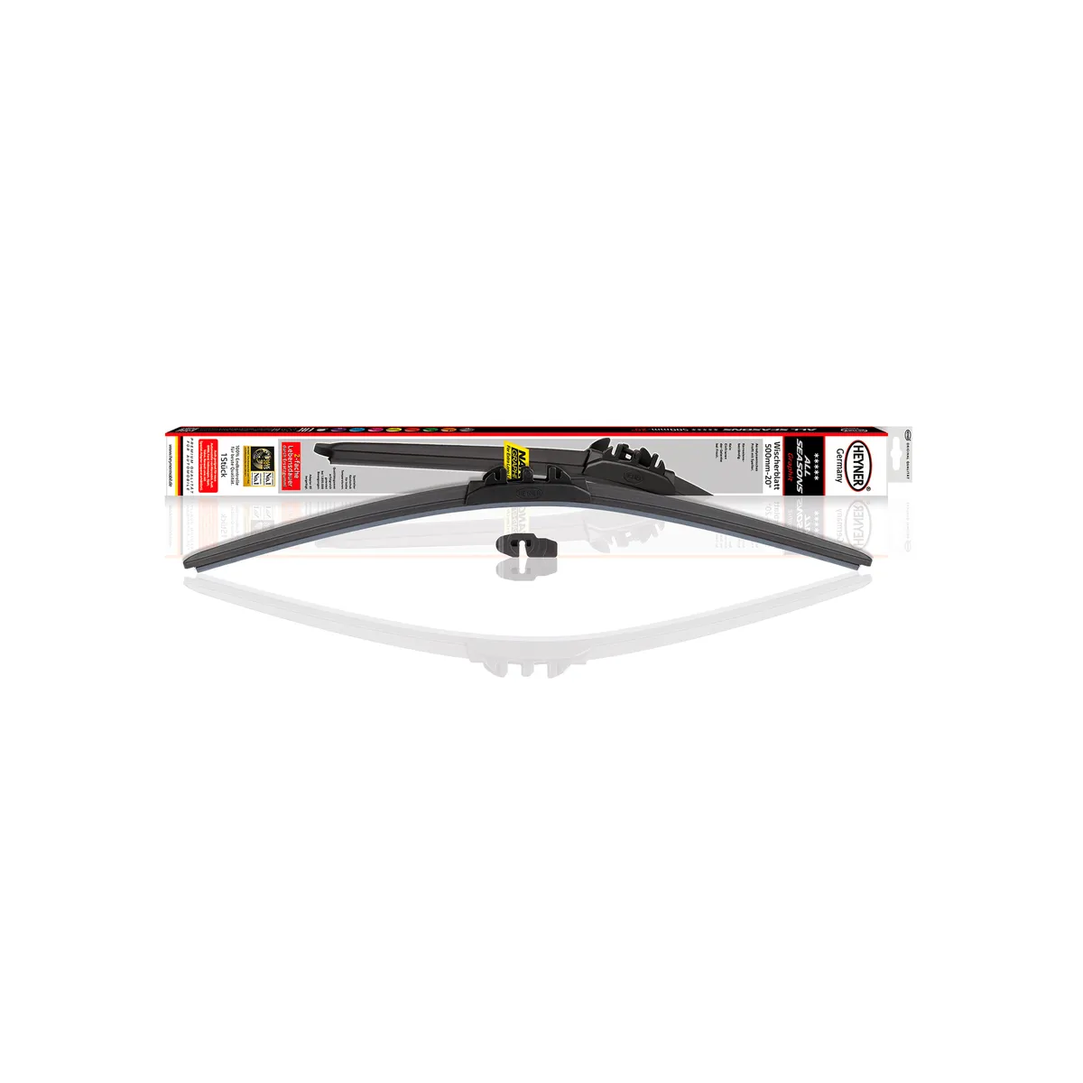 Щетка стеклоочистителя 500MM 20" (бескаркасная с доп.резинкой) ALL SEASONS HEYNER 090 000