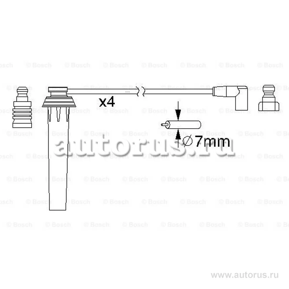 Комплект проводов зажигания MINI MINI 01-07, BOSCH 0986357192
