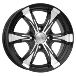 Диск литой R14 5.5J 4x108/65.1 ET18 КИК Блэйд алмаз черный 25672