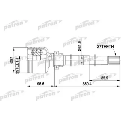 ШРУС внутр к-кт [A:37, B:39, D:87] CITROEN: JUMPER борт PATRON PCV5016