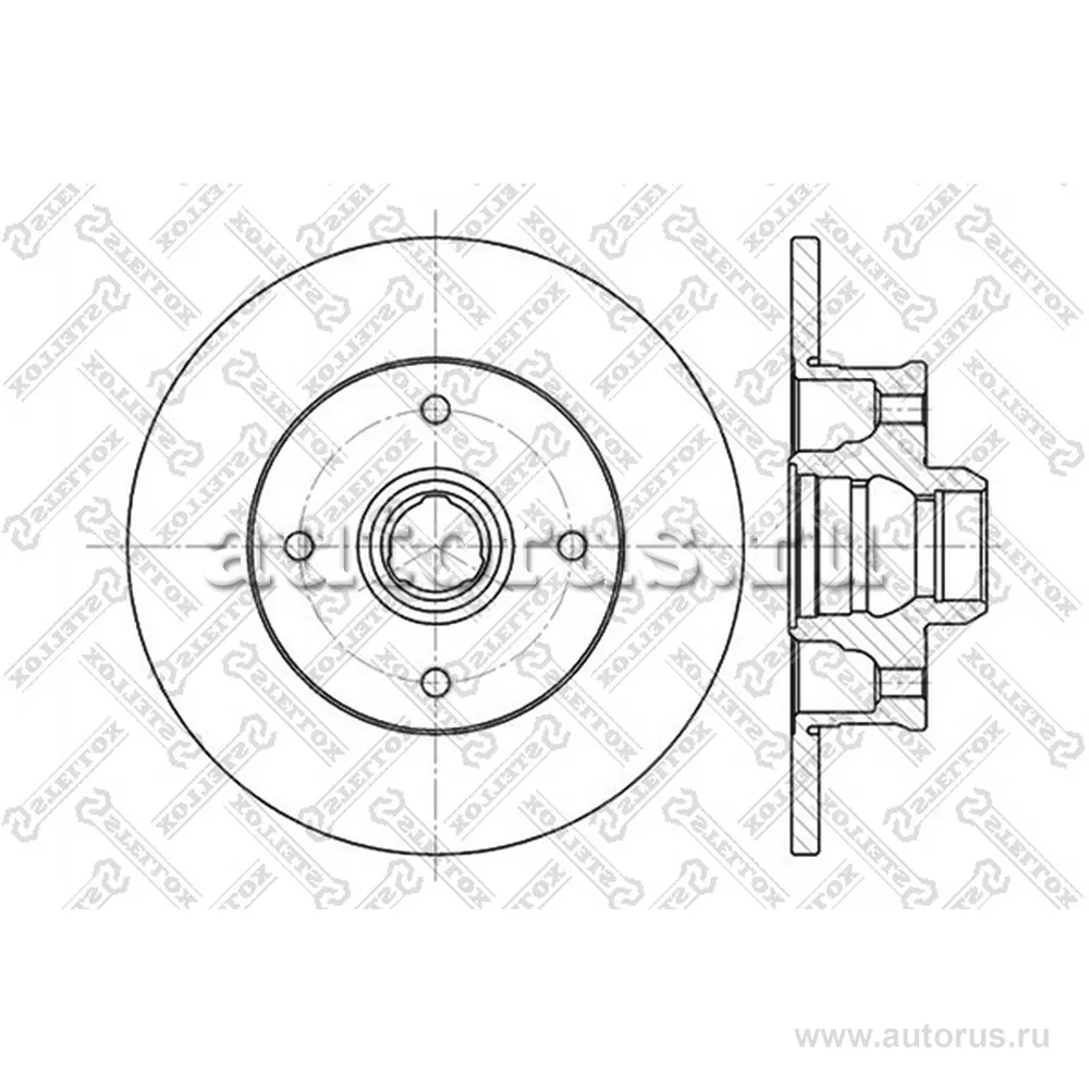 Диск тормозной задний VW GOLF/PASSAT/POLO/VENTO 1.8-1.9TDI 83> STELLOX 60209935_SX